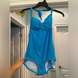 Boden One Piece Halter Vintage Style Swimsuit